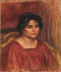 Gabrielle in a Red Dress Poster | Pierre-Auguste Renoir Art Print