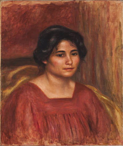 Gabrielle in a Red Dress Poster | Pierre-Auguste Renoir Art Print