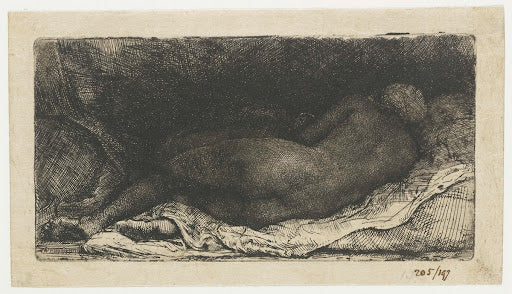 Reclining Female Nude Poster | Rembrandt van Rijn Art Print (1658)