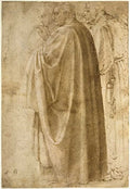 Three Standing Men in Wide Cloaks Poster | Michelangelo Art Print (1492)