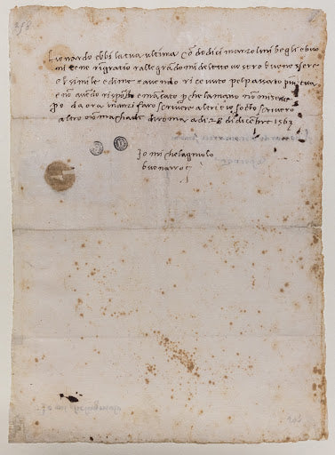 Letter to His Nephew Leonardo Poster | Michelangelo Art Print (1564)