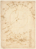 Codex Atlanticus Folio 199 Verso Poster | Leonardo da Vinci Art Print