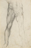 The Legs of a Male Nude Poster | Leonardo da Vinci Art Print (1504)
