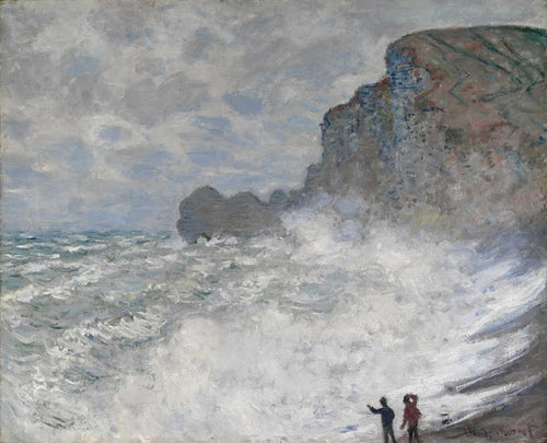 Rough Weather at Étretat Poster | Claude Monet Art Print (1883)