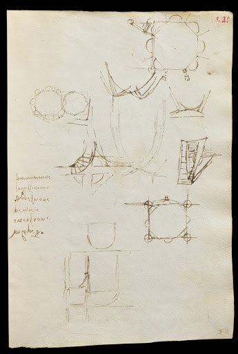 Codex Trivulzianus Page 31 Poster | Leonardo da Vinci Art Print (1487)