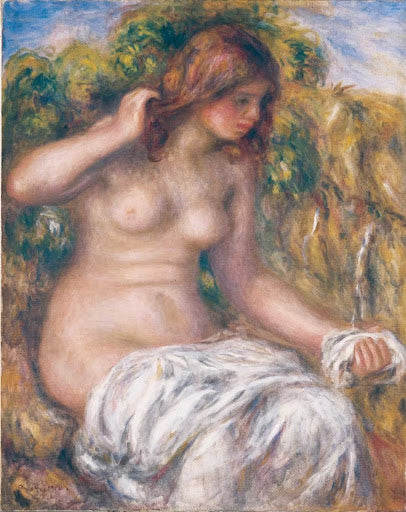 Woman by a Spring Poster | Pierre-Auguste Renoir Art Print (1914)