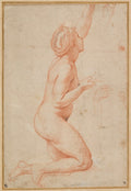 A Kneeling Nude Woman Poster | Raphael Art Print (1518)
