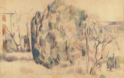 House and Grove Poster | Paul Cézanne Art Print (1890)