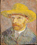 Self-Portrait with a Straw Hat (1887) Poster | Vincent van Gogh Art Print (1887)