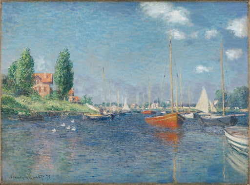 Red Boats, Argenteuil Poster | Claude Monet Art Print