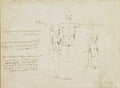 The Proportions of a Standing, Kneeling and Sitting Man Poster | Leonardo da Vinci Art Print (1490)