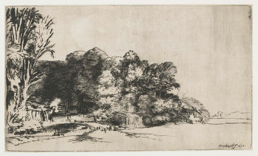 Clump of Trees with a Vista Poster | Rembrandt van Rijn Art Print (1652)