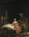 Joseph Accused by Potiphar's Wife Poster | Rembrandt van Rijn Art Print (1655)