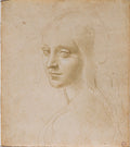 Bust of a Girl, Study for the Virgin of the Rocks Poster | Leonardo da Vinci Art Print (1483)