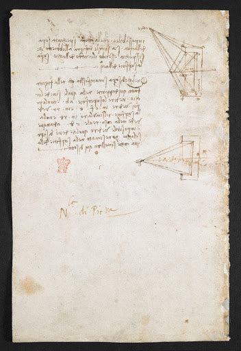 Codex Arundel Folio 93v Poster | Leonardo da Vinci Art Print