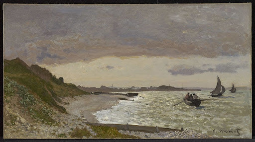 The Seashore at Sainte-Adresse Poster | Claude Monet Art Print (1864)