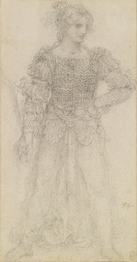 A Standing Masquerader II Poster | Leonardo da Vinci Art Print (1517)