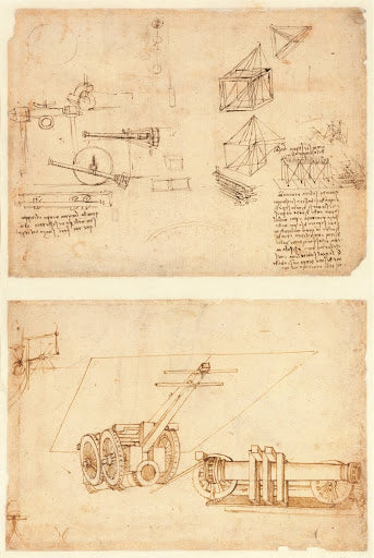 Codex Atlanticus Folio 154 Recto Poster | Leonardo da Vinci Art Print