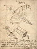 Studies of Perpetual Engines Based on the Archimedean Screw Poster | Leonardo da Vinci Art Print (1487)