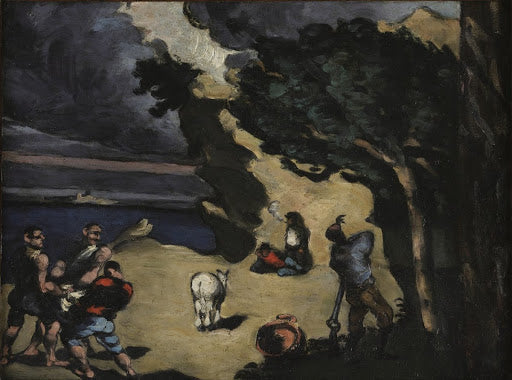 The Thieves and the Donkey Poster | Paul Cézanne Art Print (1870)