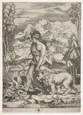 Fortitude with a Lion Poster | After Raphael Art Print (1510)