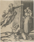God Appearing to Noah Poster | Marcantonio Raimondi after Raphael Art Print (1513)