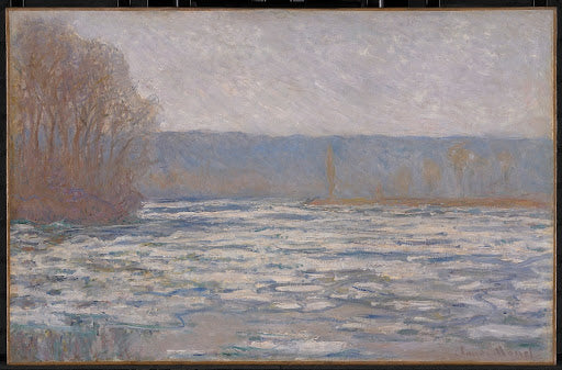 Break-up of the Ice on the Seine, near Bennecourt Poster | Claude Monet Art Print (1893)