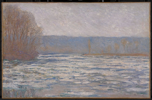 Break-up of the Ice on the Seine, near Bennecourt Poster | Claude Monet Art Print (1893)