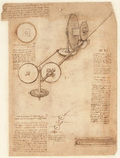 Codex Atlanticus Folio 10 Recto Poster | Leonardo da Vinci Art Print