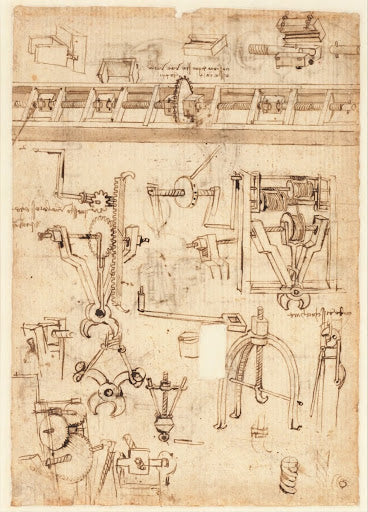 Codex Atlanticus Folio 1054 Verso Poster | Leonardo da Vinci Art Print
