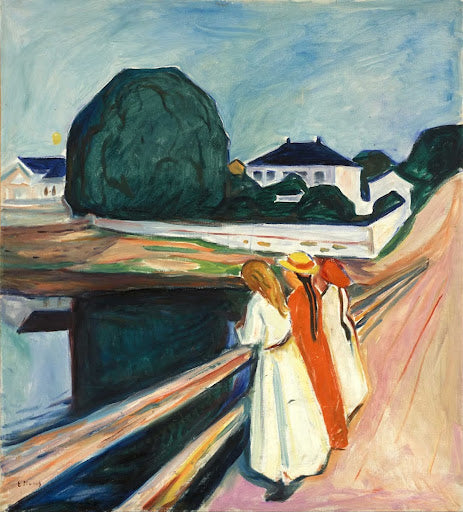 The Girls on the Bridge Poster | Edvard Munch Art Print (1927)