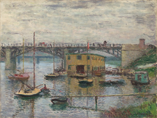 Bridge at Argenteuil on a Gray Day Poster | Claude Monet Art Print (1876)