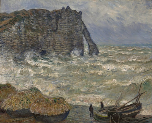 Rough Sea at Etretat Poster | Claude Monet Art Print (1883)