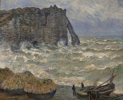 Rough Sea at Etretat Poster | Claude Monet Art Print (1883)