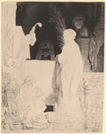 The Artist Drawing from the Model Poster | Rembrandt van Rijn Art Print (1639)