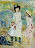 Children on the Seashore, Guernsey Poster | Pierre-Auguste Renoir Art Print (1883)