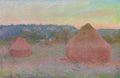 Stacks of Wheat (End of Day, Autumn) Poster | Claude Monet Art Print (1890)